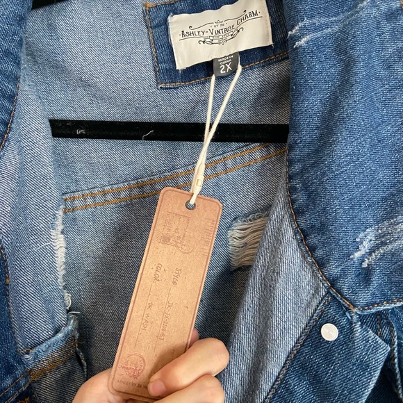 NWOT New Ashley vintage jacket 2x denim - Picture 4 of 6